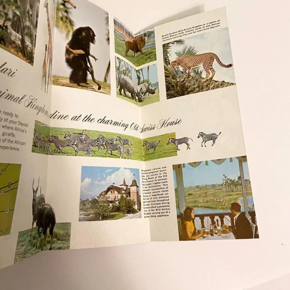 Vintage 1960s Busch Gardens Tampa Florida Wildlife Brochure Travel Brochure - Picture 7 of 10